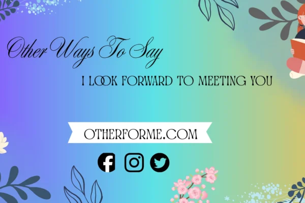 other ways to say I look forward to meeting you