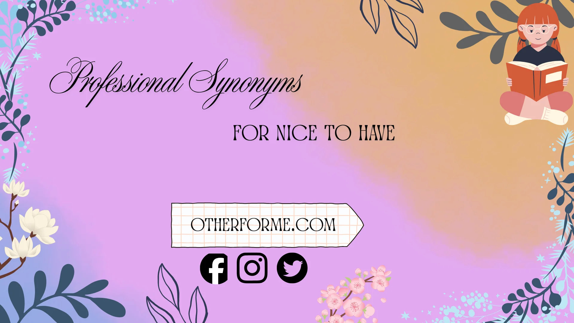 professional synonyms for nice to have