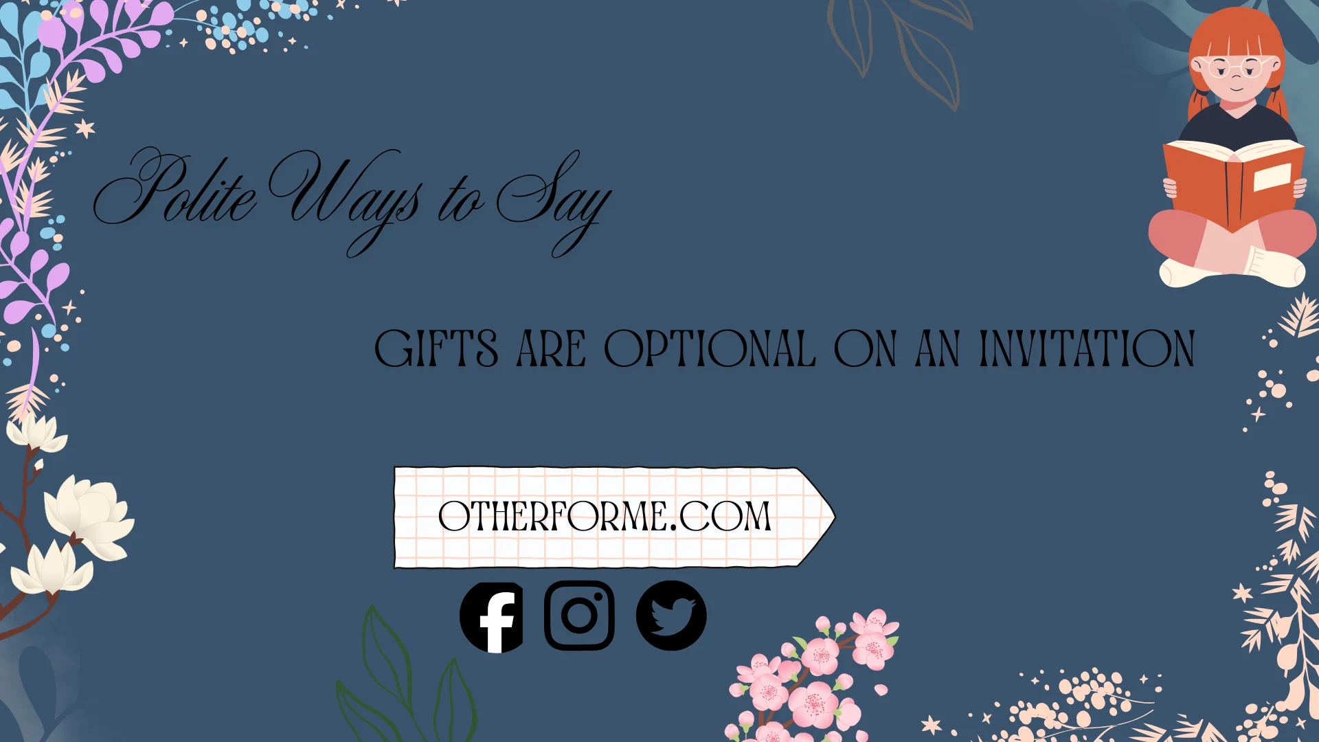 polite ways to say gifts are optional on an invitation