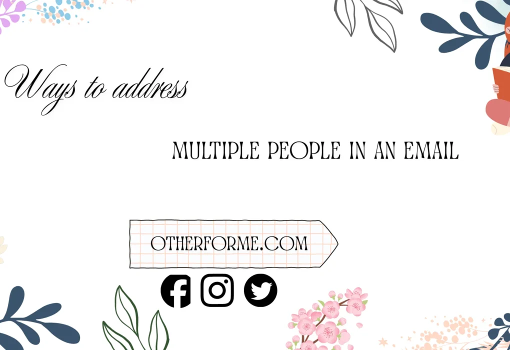 ways to address multiple people in an email