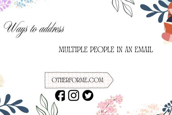 ways to address multiple people in an email