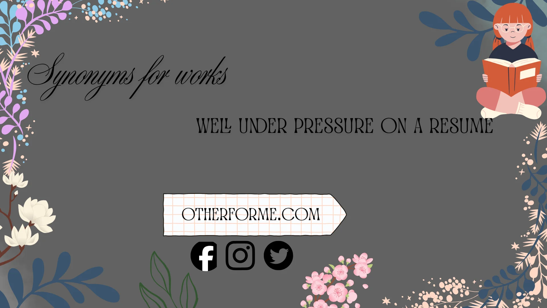 synonyms for works well under pressure on a resume