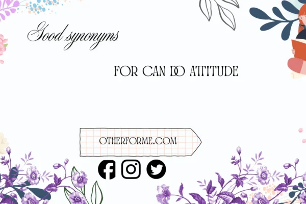 good synonyms for can do attitude