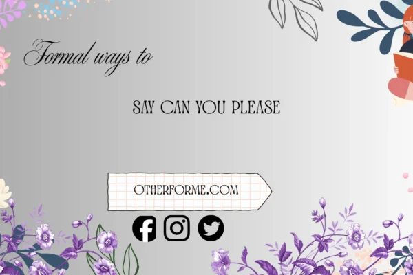 formal ways to say can you please