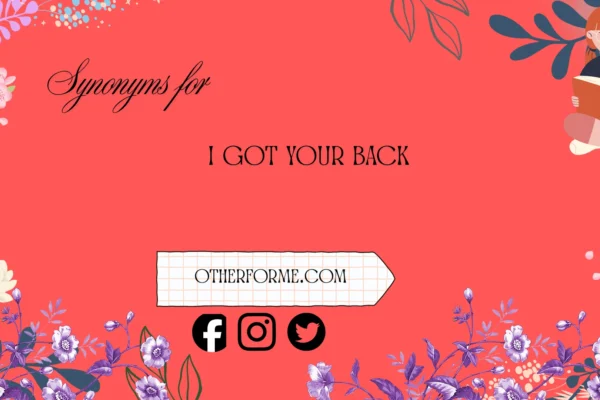 synonyms for I got your back