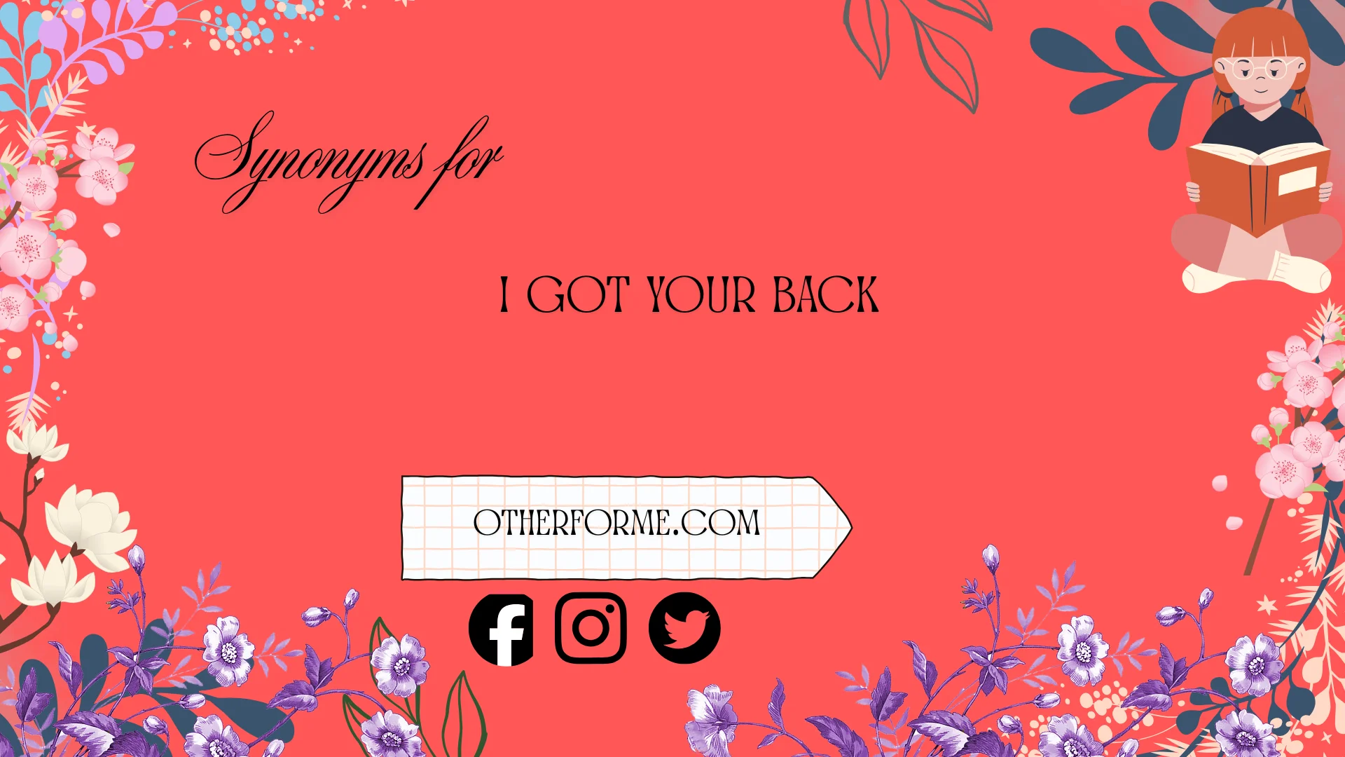 synonyms for I got your back