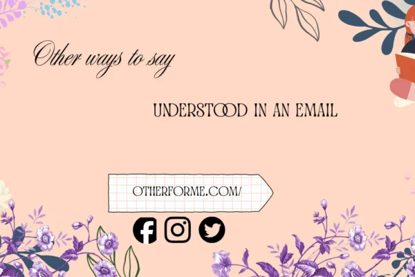 other ways to say understood in an email