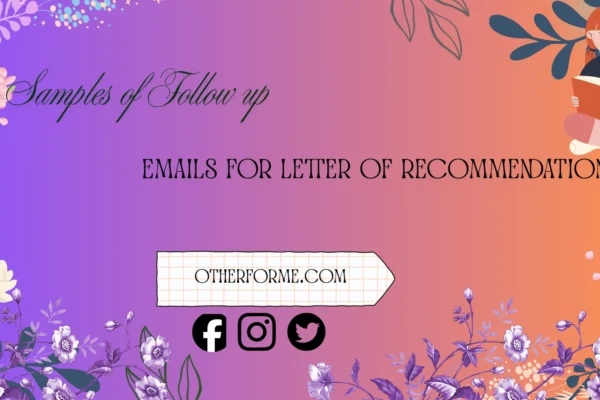 samples of follow up emails for letter of recommendation