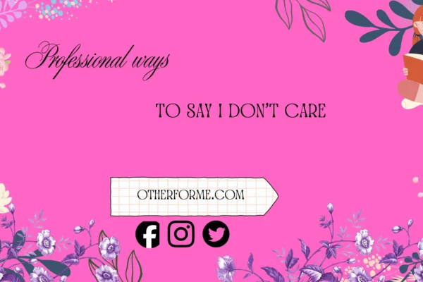professional ways to say i don’t care