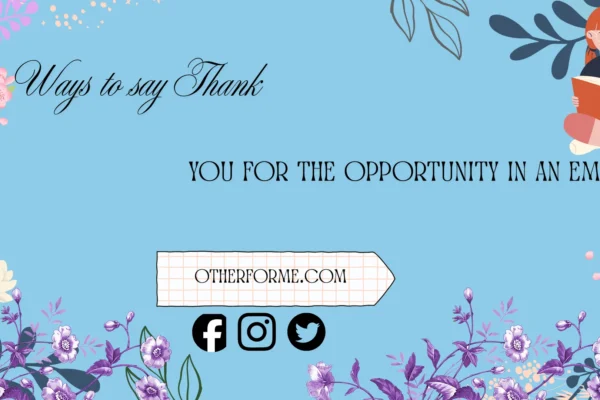 ways to say thank you for the opportunity in an email