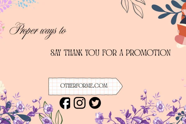 thank you for promotion