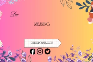 dw meaning