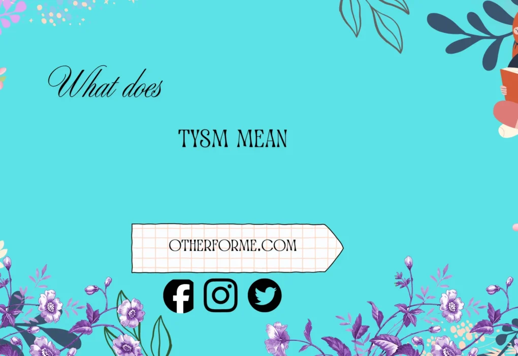 what does tysm mean