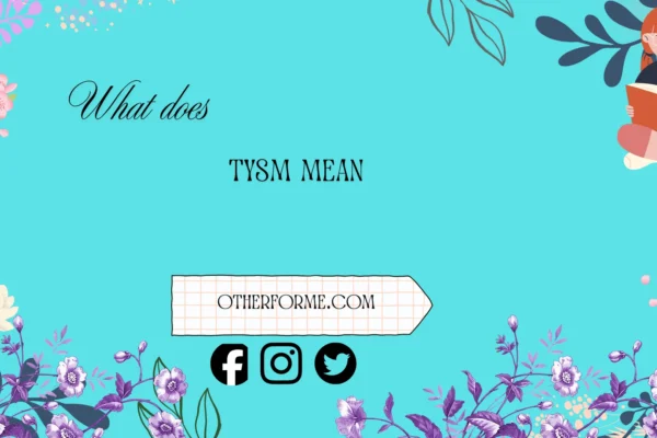 what does tysm mean