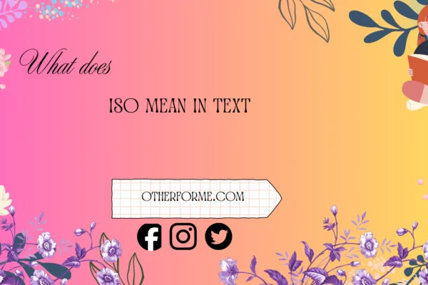 what does iso mean in text