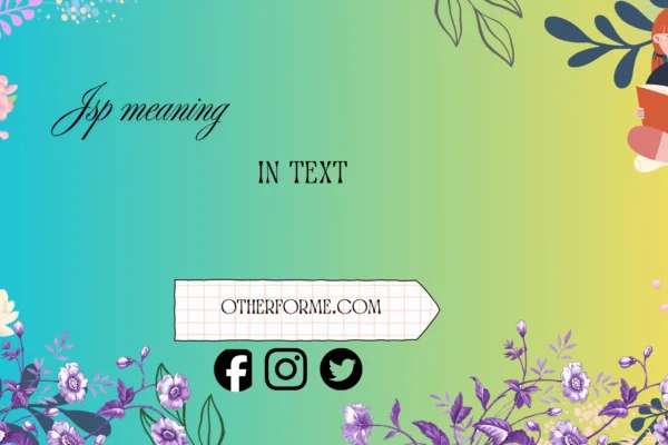 jsp meaning in text