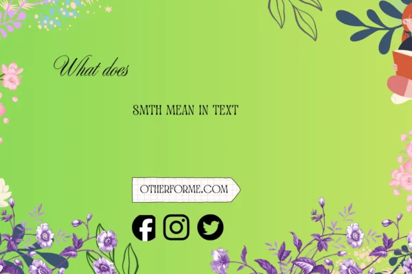 what does smth mean in text