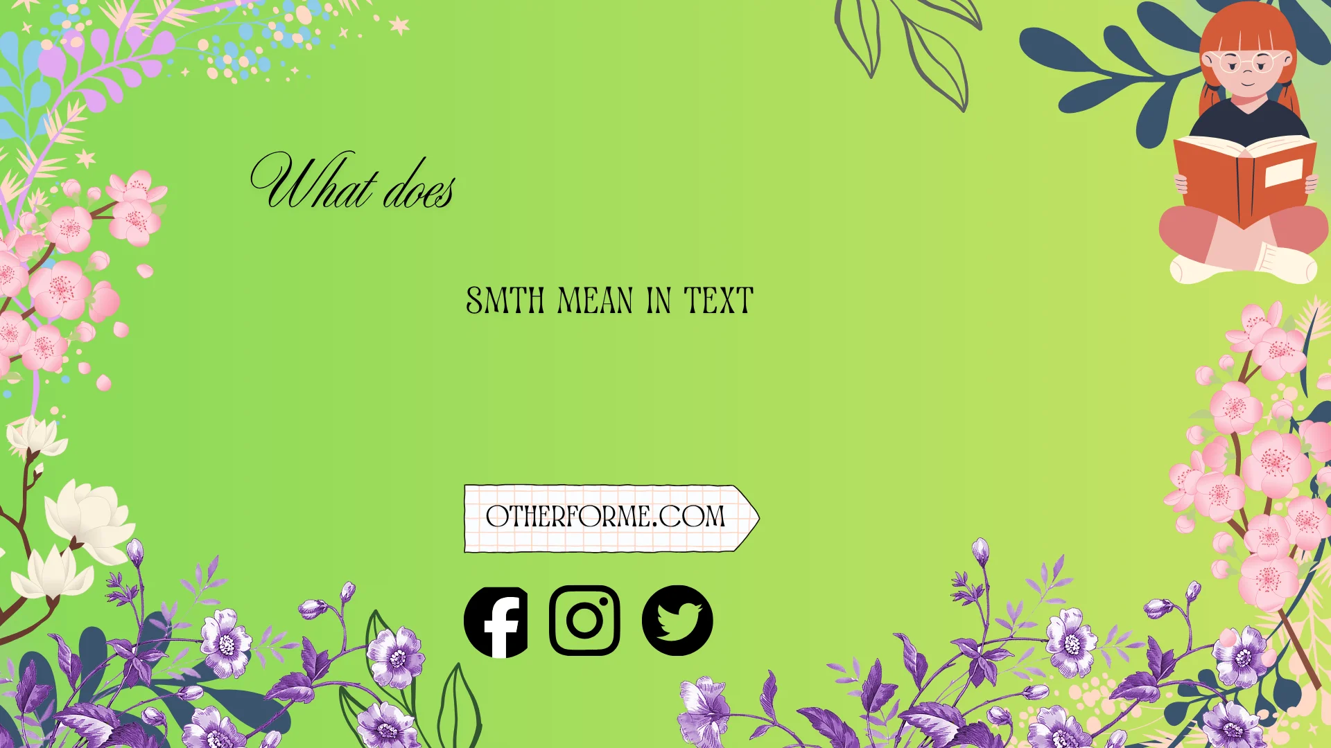 what does smth mean in text