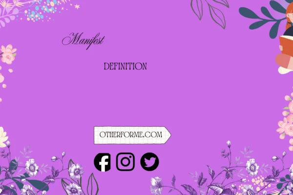manifest definition