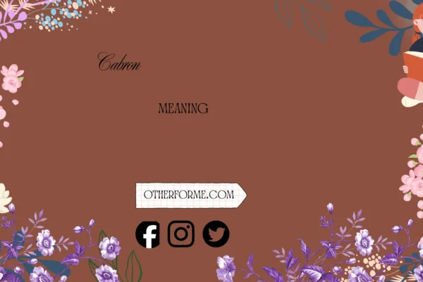 cabron meaning