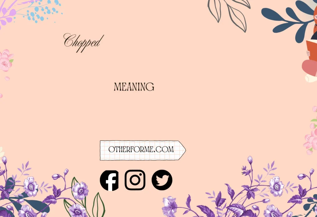 "chopped meaning"
